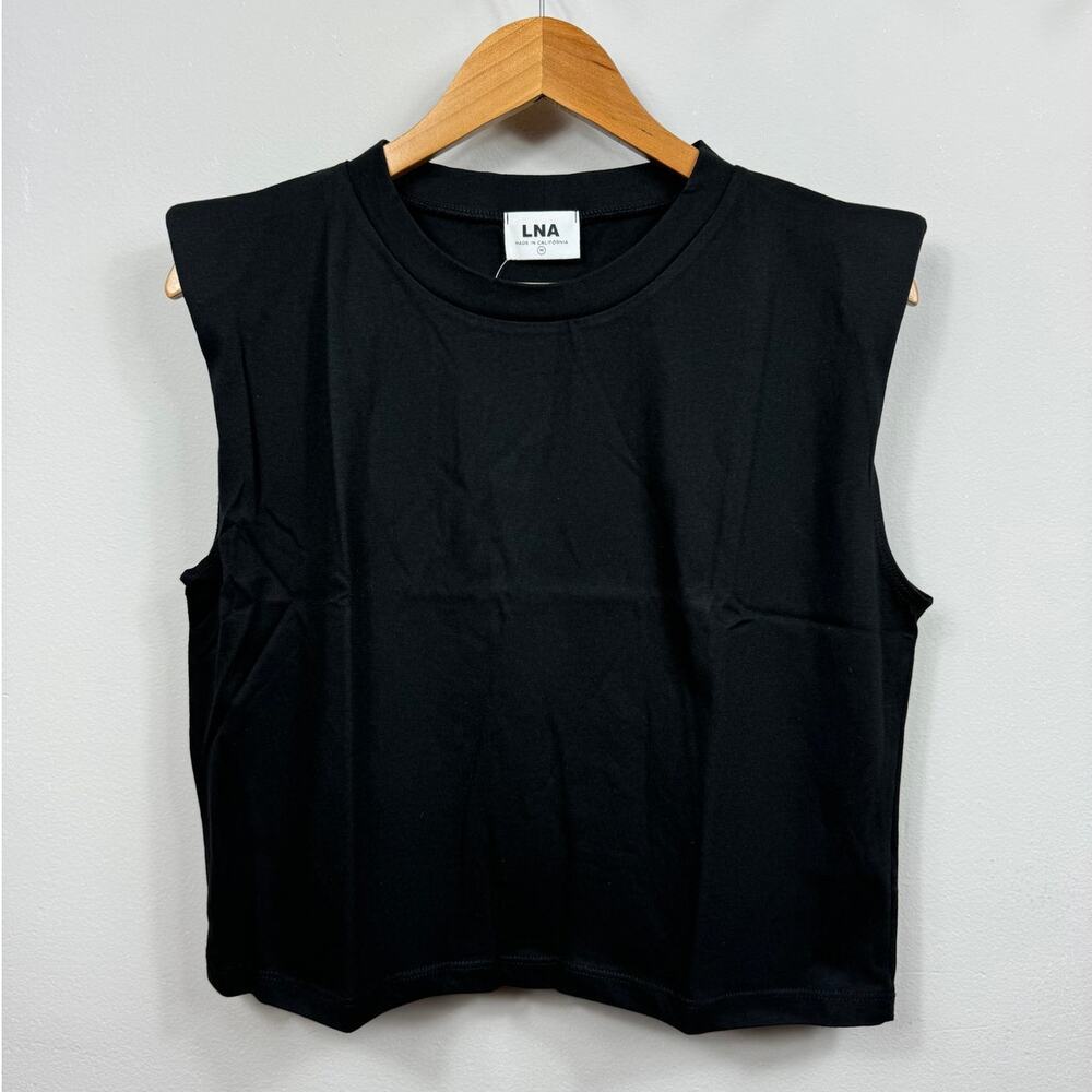 LNA Strong Shoulder Tee in Black Size L - Picture 2 of 8